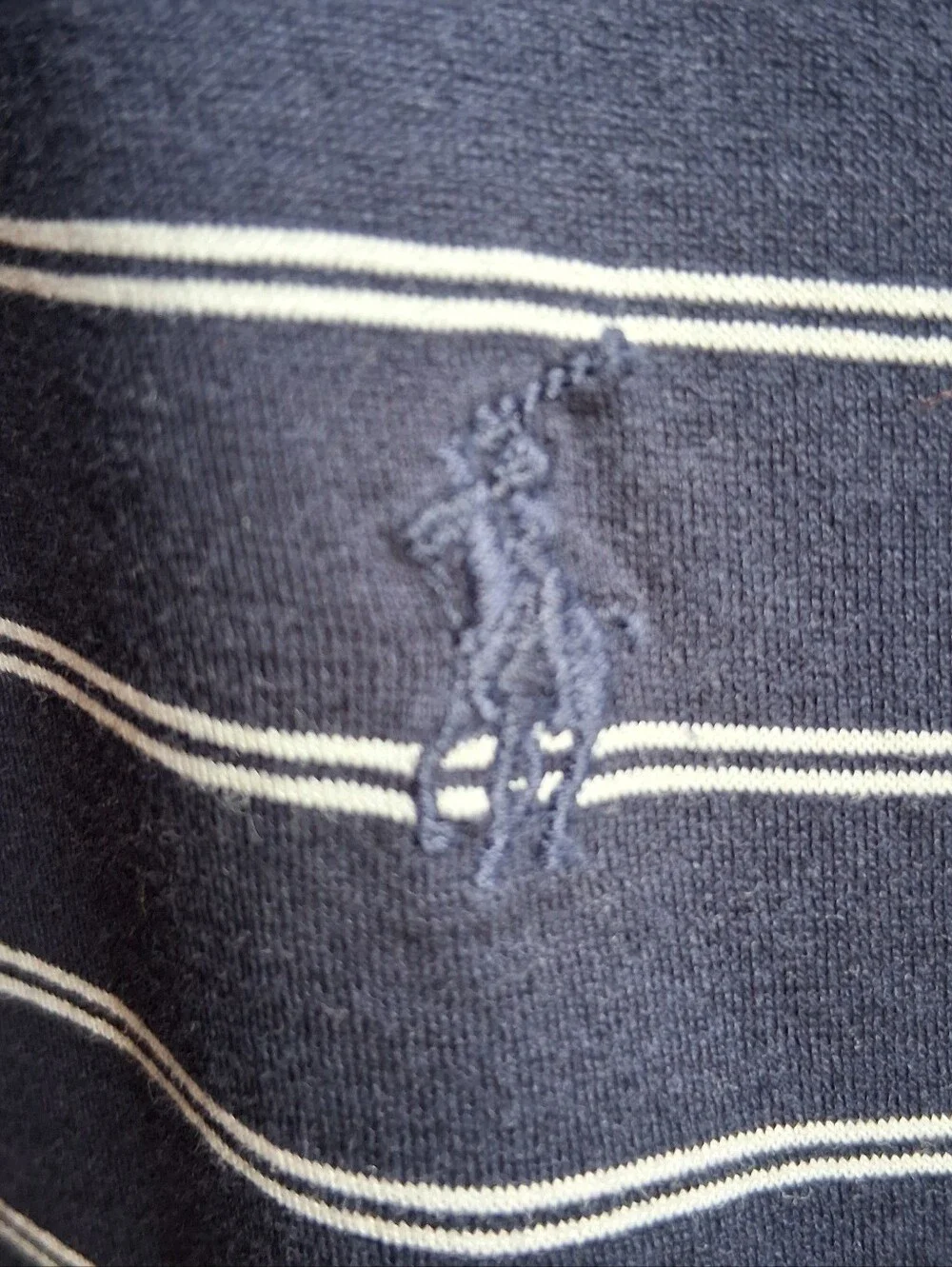 VTG Polo Ralph Lauren Mens Shirt Stripes Pima Cotton XXL Blue 90s Preppy Classic